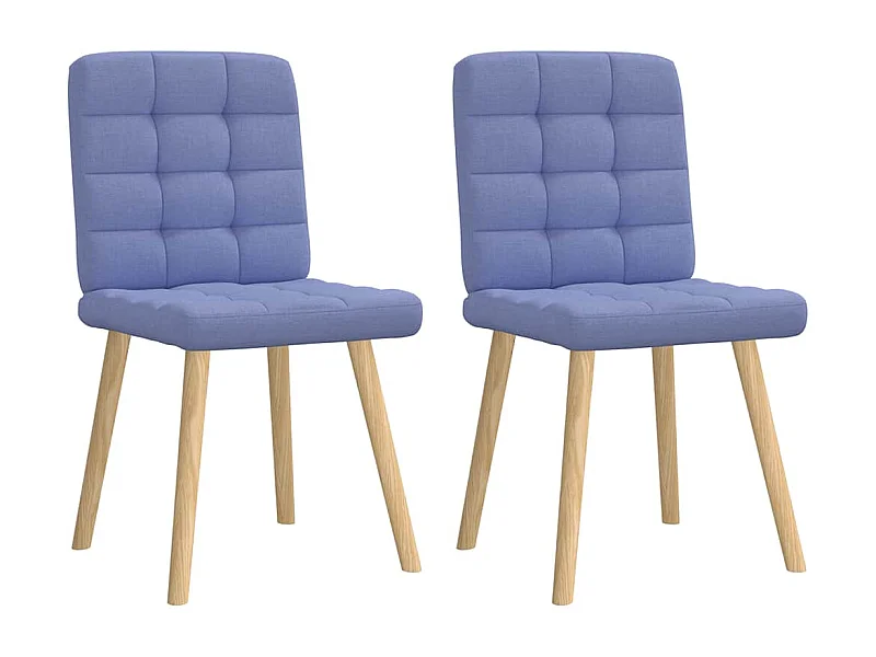 Eetkamerstoelen set van 2 blauwe denimstof