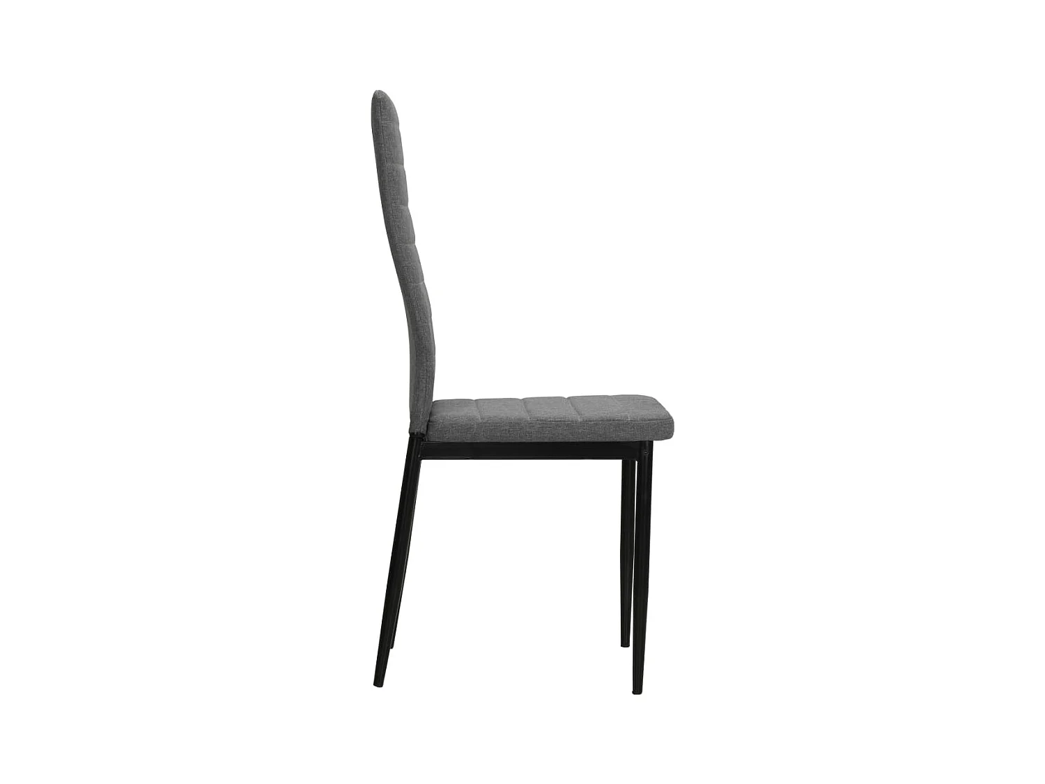 Juego de 2 sillas de comedor de tela gris claro