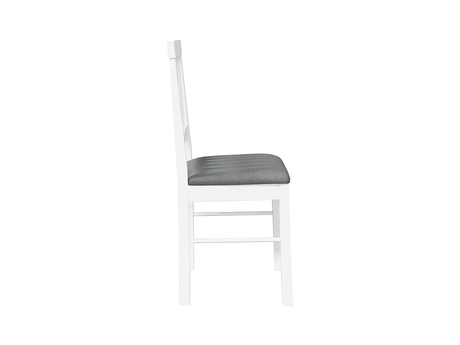 Chaises à manger coussins 2 pcs blanc bois massif caoutchouc