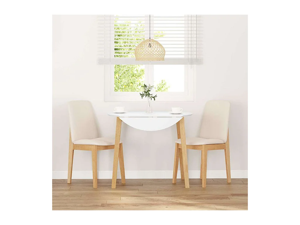 Chaises à manger coussins 2 pcs bois massif caoutchouc