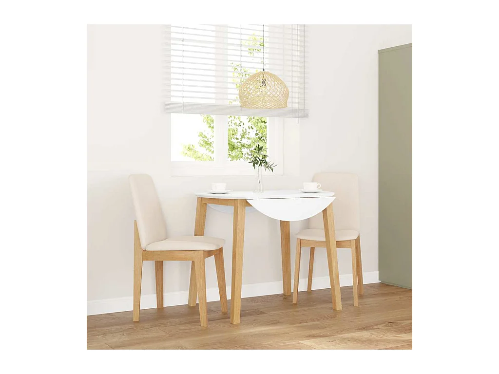 Chaises à manger coussins 2 pcs bois massif caoutchouc