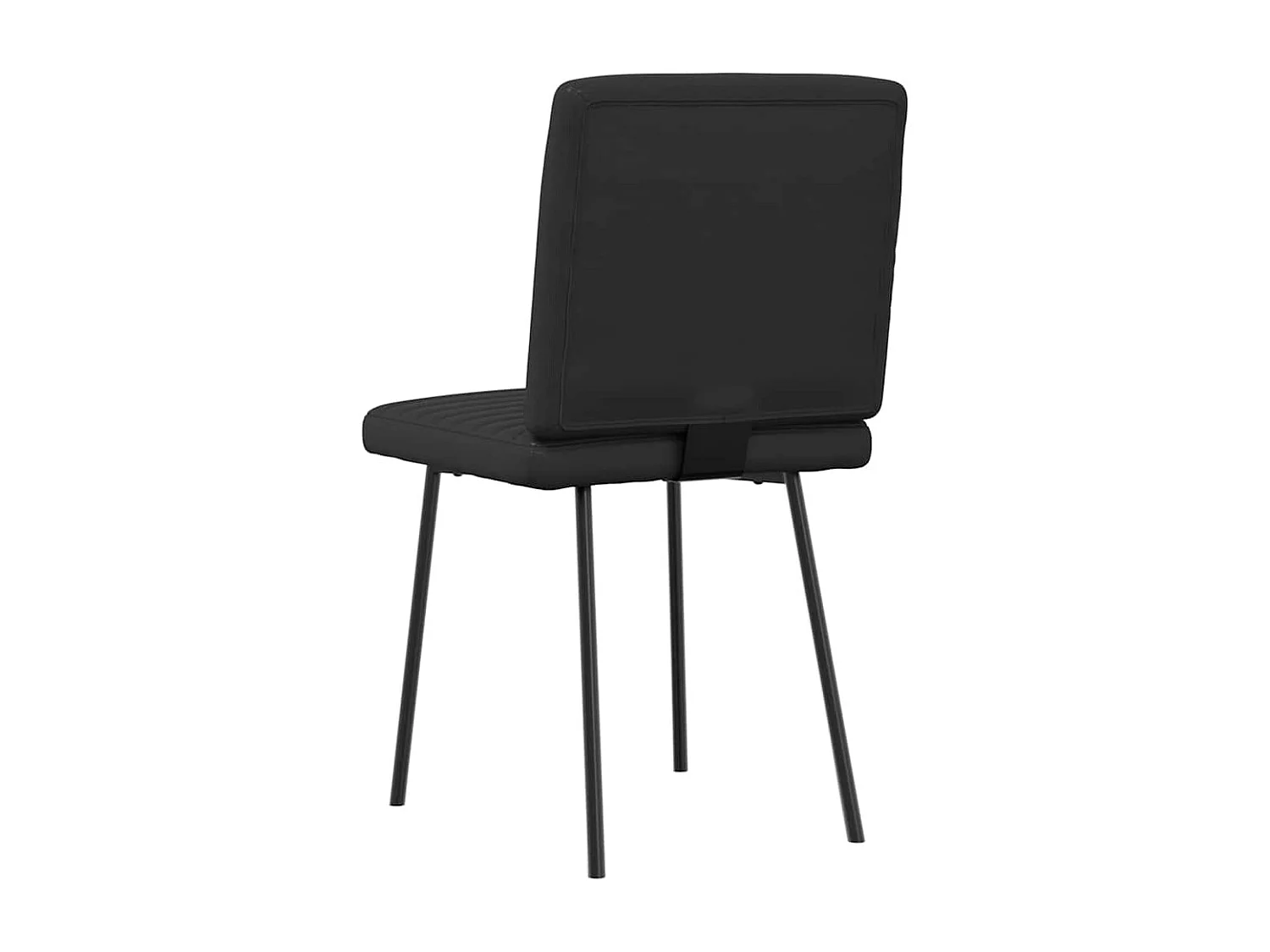 Juego de 6 sillas de comedor de piel sintética negra