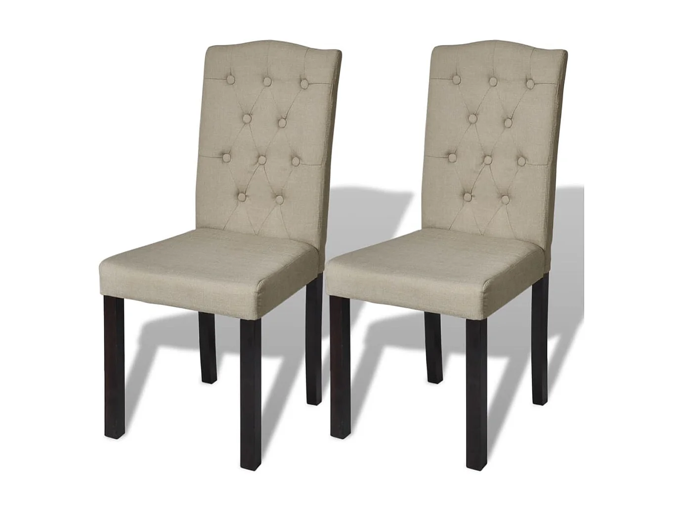 Chaises à manger lot de 2 poil de chameau tissu