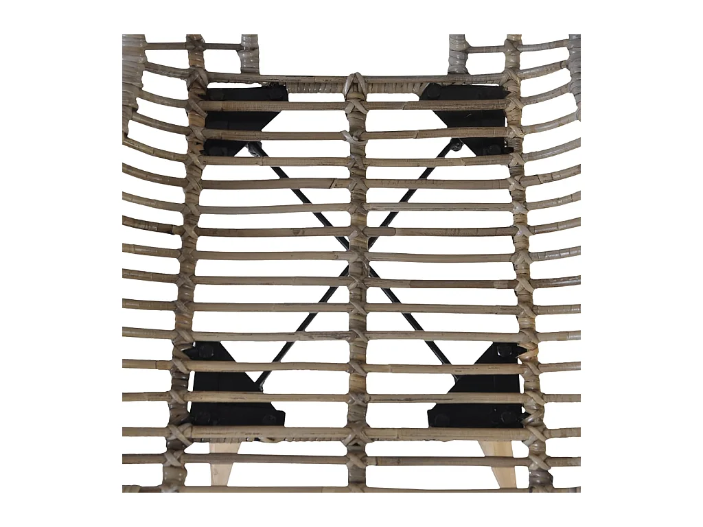 Chaises à manger lot de 4 marron rotin naturel