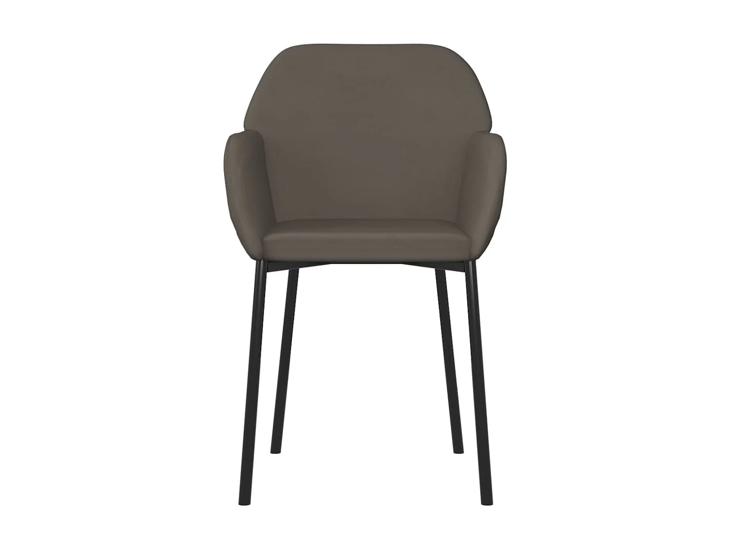 Chaises à manger lot de 2 Gris foncé Velours