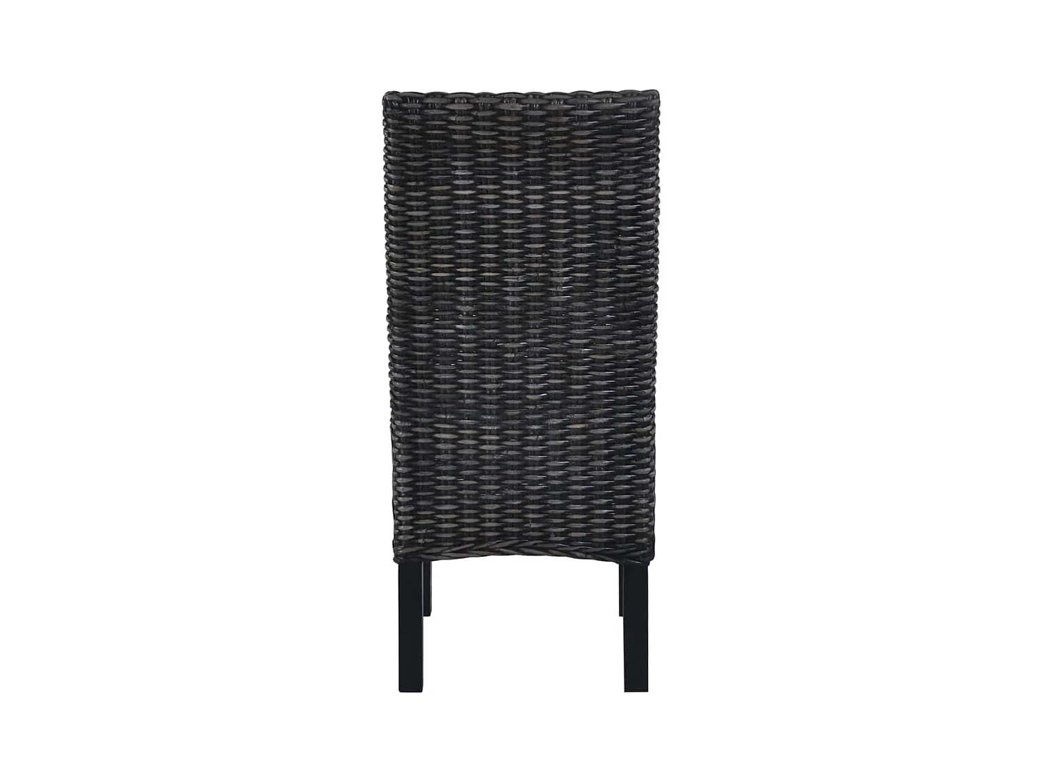 Chaises à manger lot de 4 noir rotin Kubu et bois de manguier