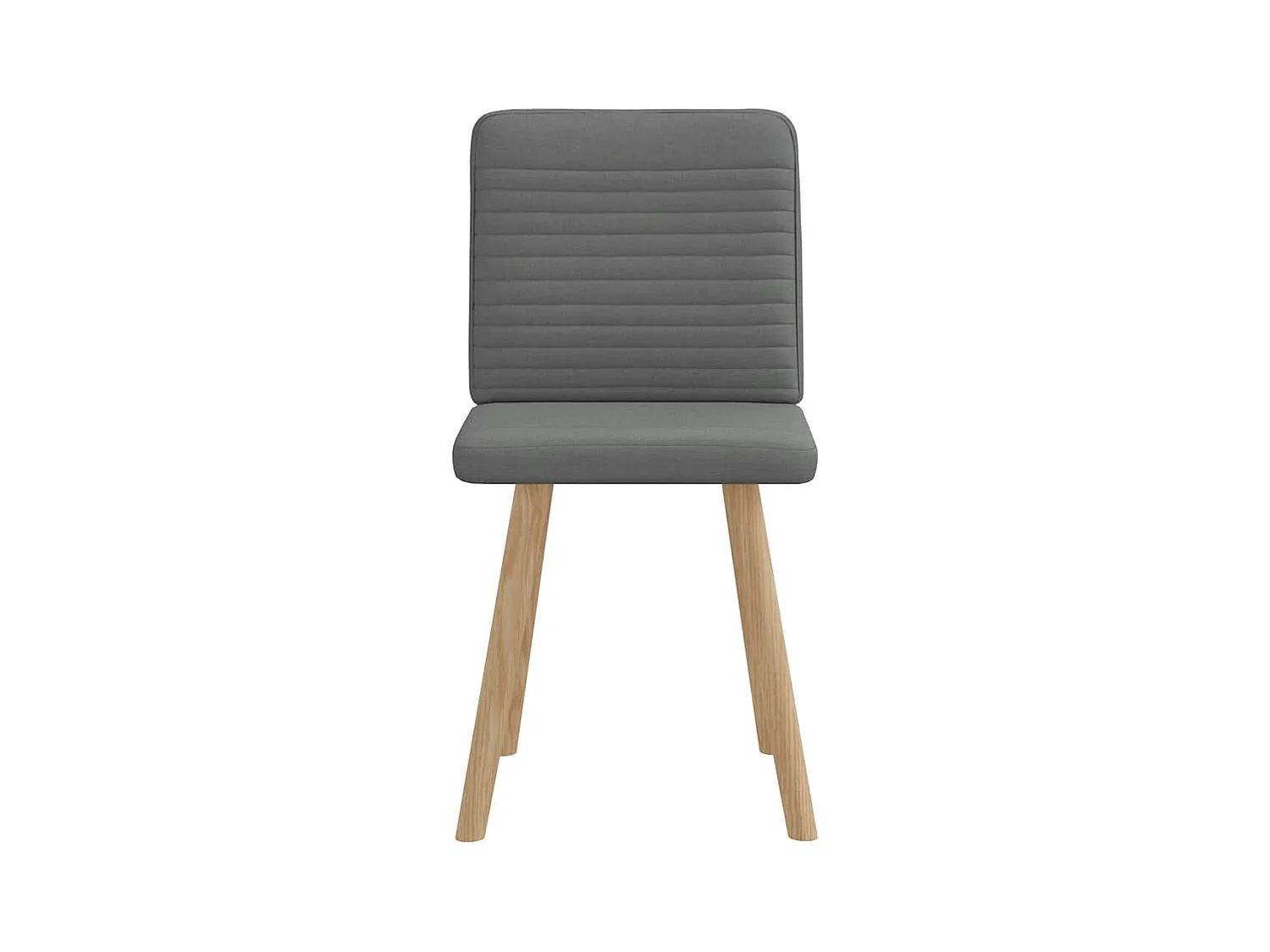 Eetkamerstoelen set van 2 donkergrijze stof