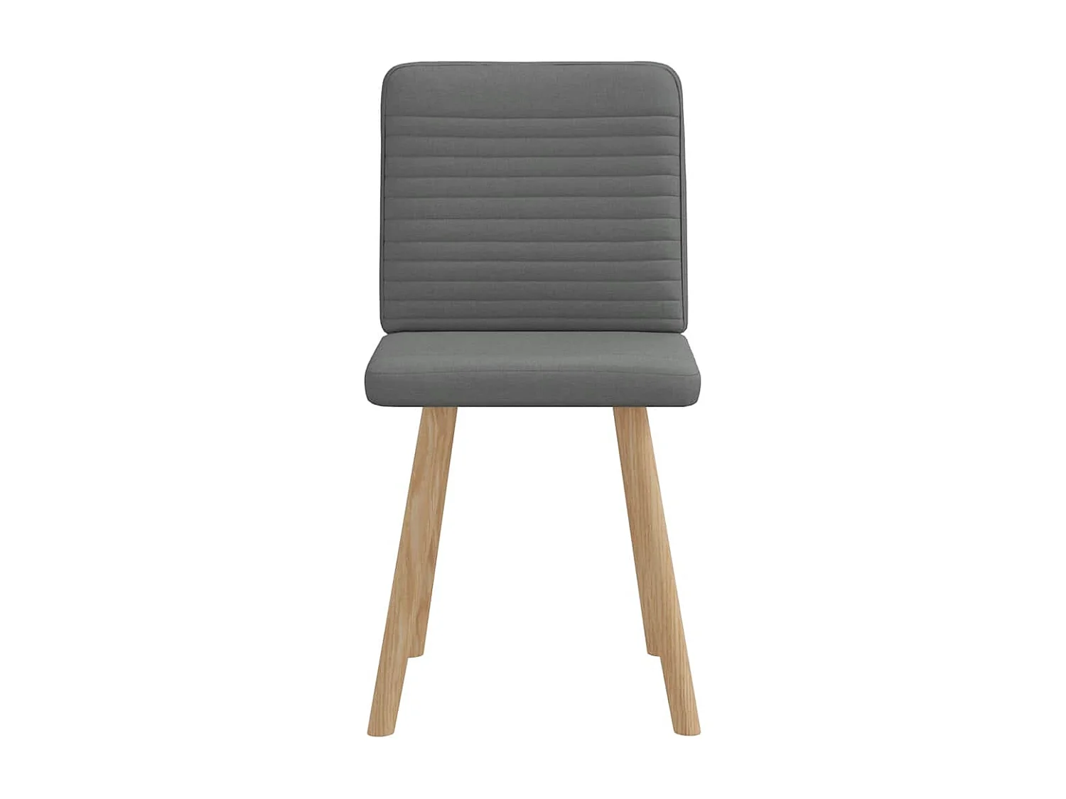 Eetkamerstoelen set van 2 donkergrijze stof