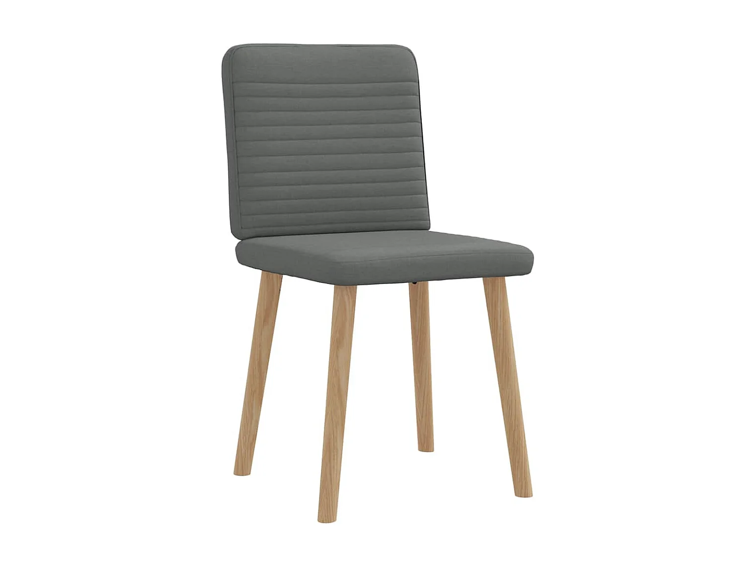 Eetkamerstoelen set van 2 donkergrijze stof