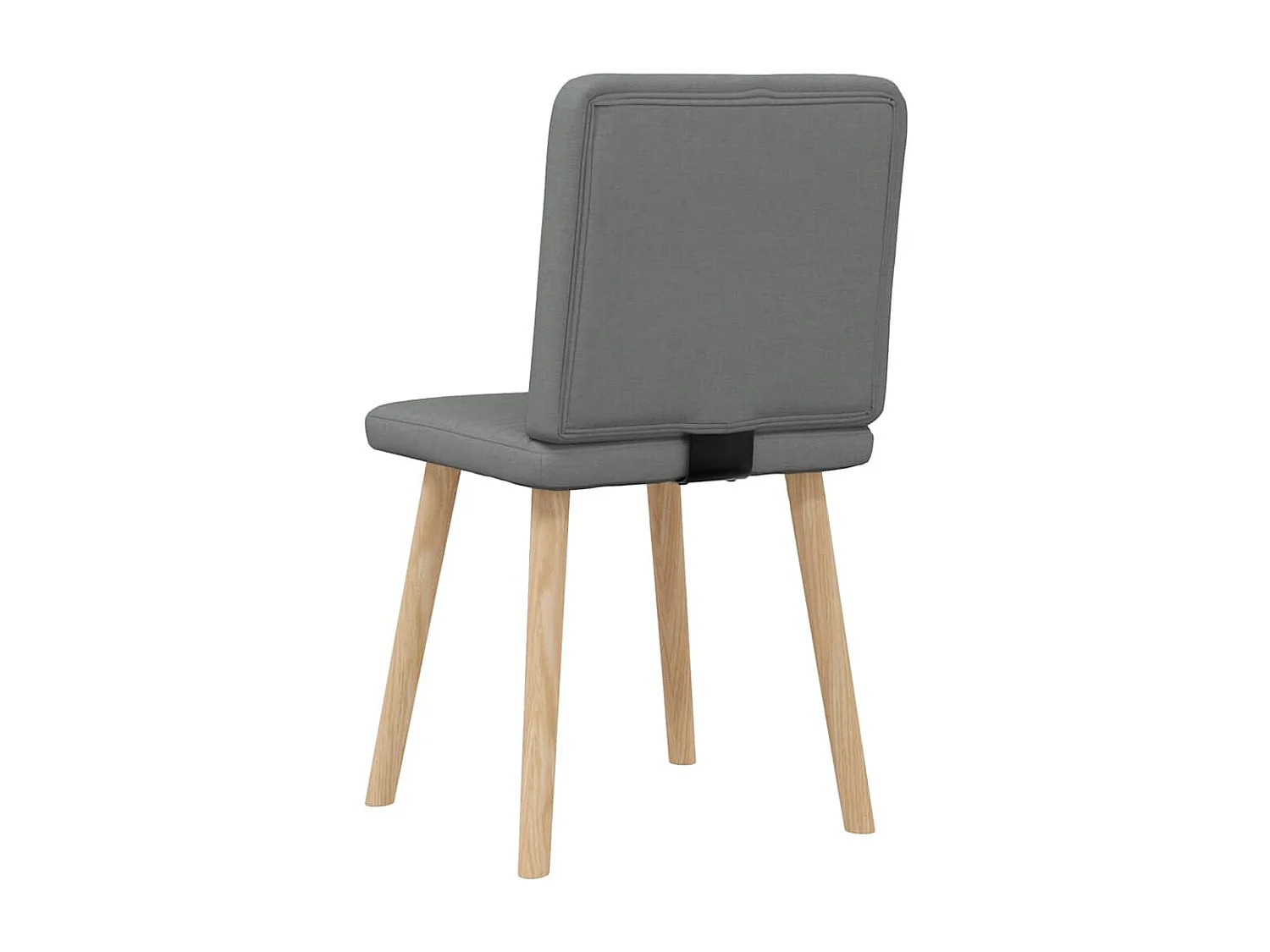 Eetkamerstoelen set van 2 donkergrijze stof