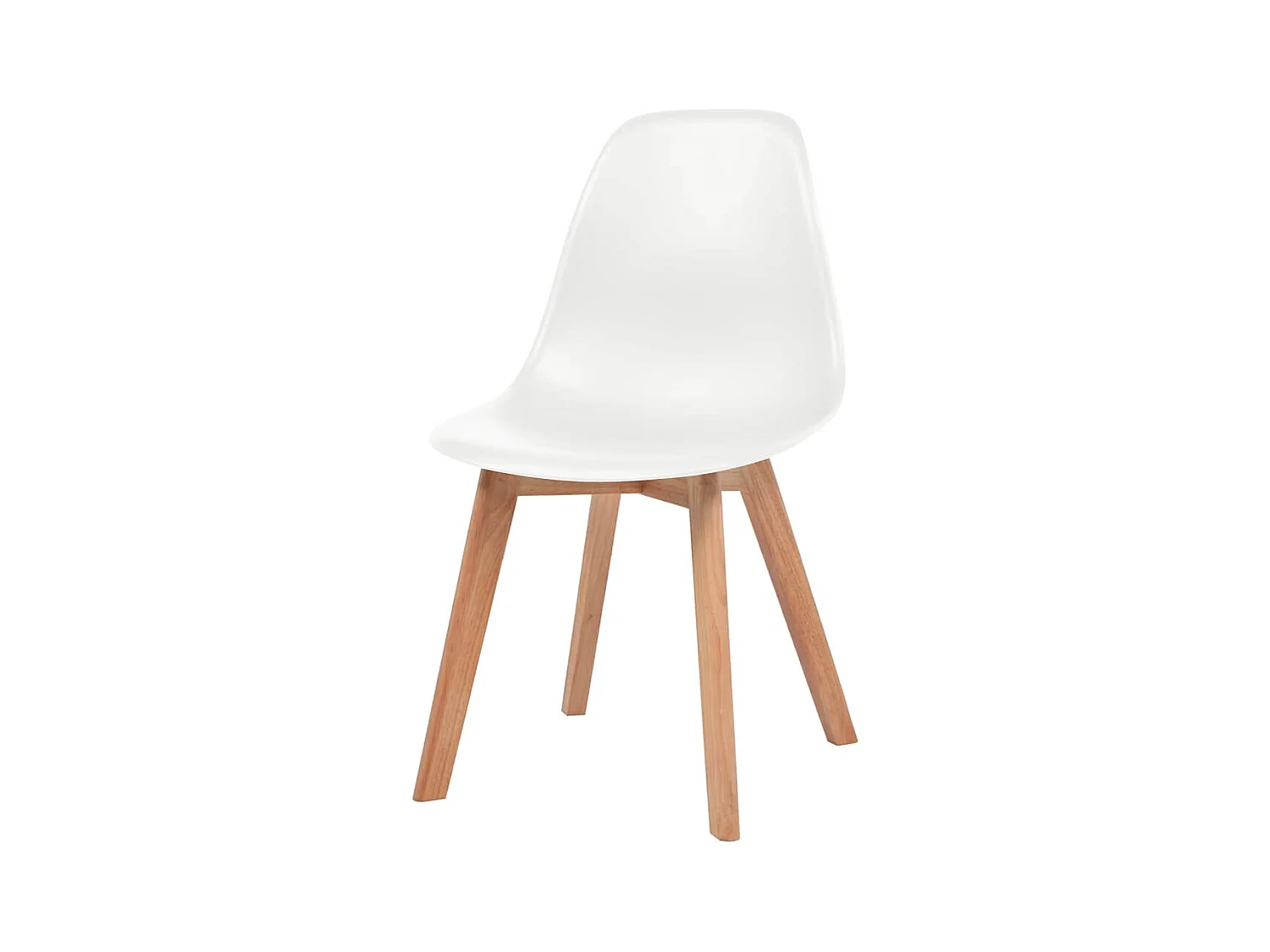 Chaises à manger lot de 4 Blanc Plastique