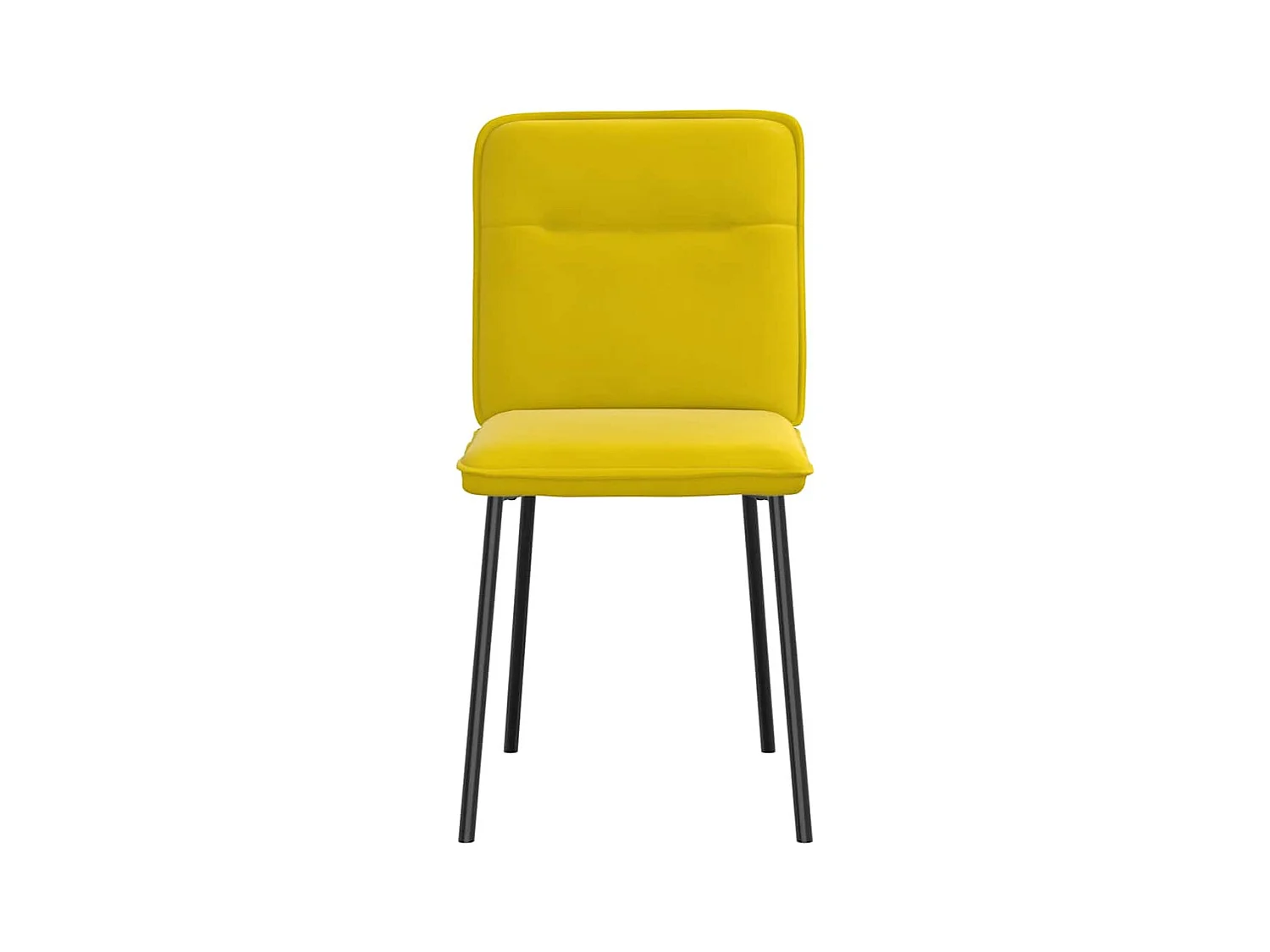 Chaises à manger lot de 2 Jaune Velours