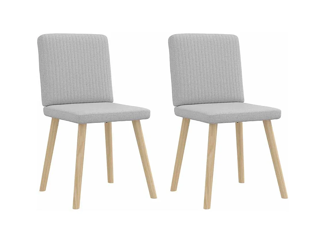 Eetkamerstoelen set van 2 wolkengrijze stof