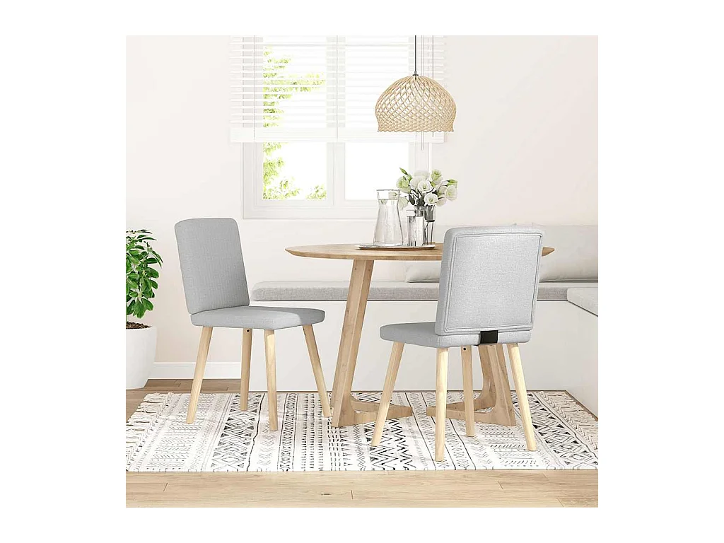 Chaises à manger lot de 2 gris nuage tissu