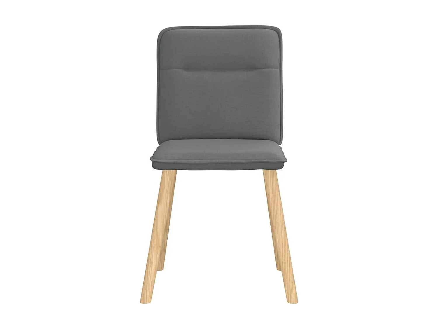 Juego de 4 sillas de comedor de tela gris oscuro