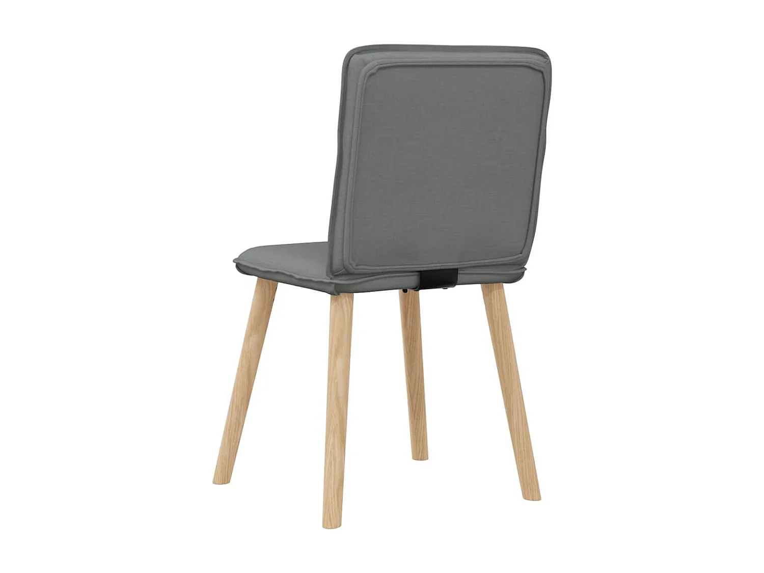 Juego de 4 sillas de comedor de tela gris oscuro