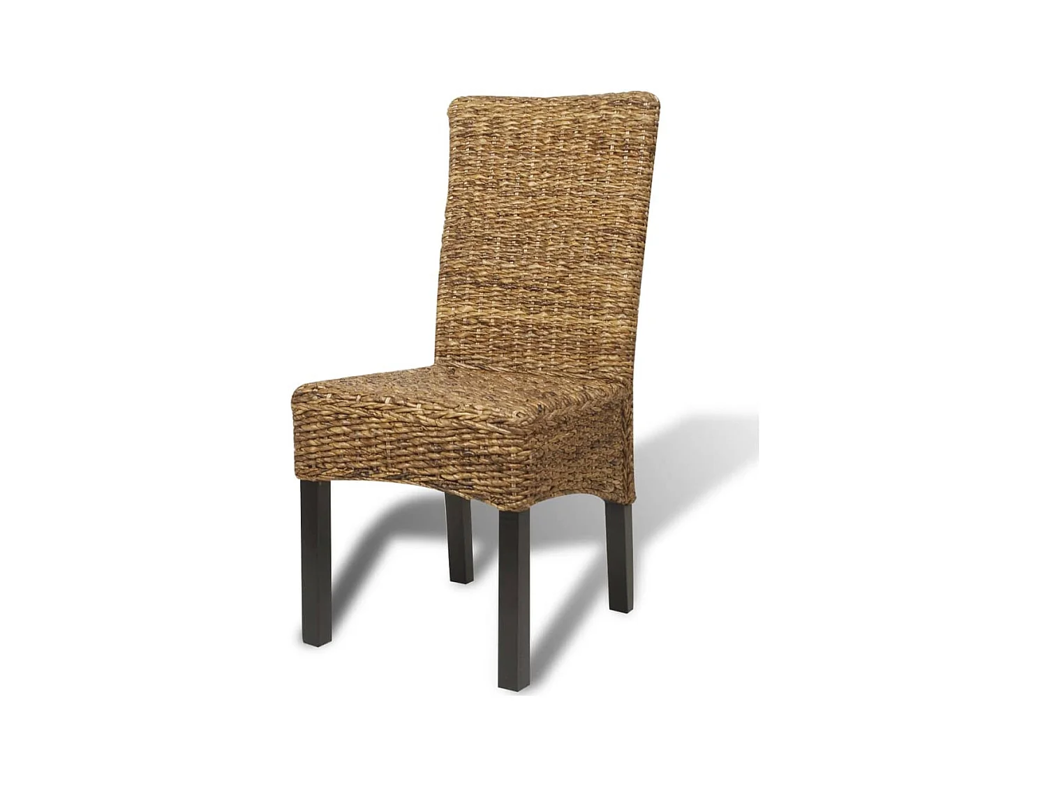 Chaises à manger lot de 2 bois solide de manguier et abaca