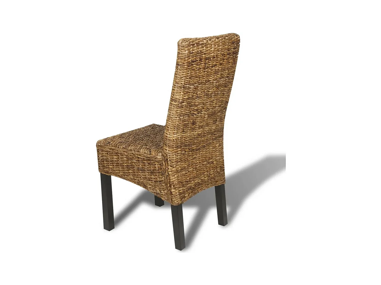 Chaises à manger lot de 2 bois solide de manguier et abaca