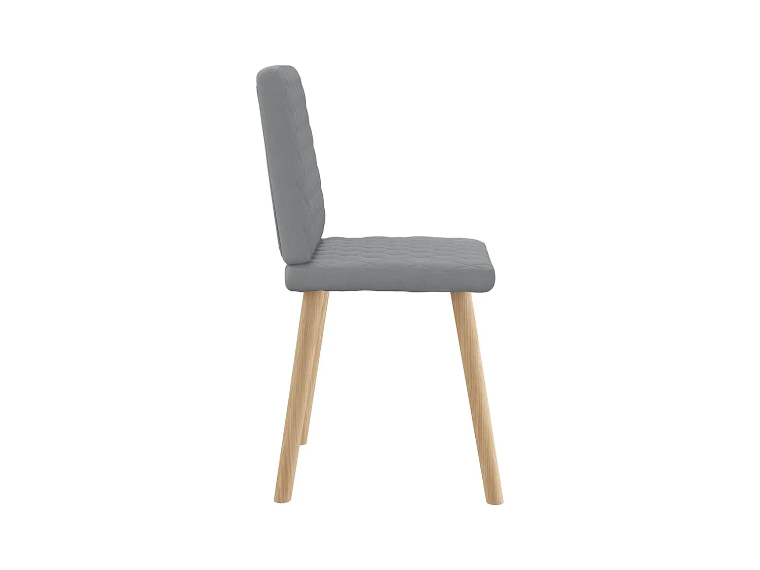 Set di 4 sedie da pranzo in tessuto grigio chiaro