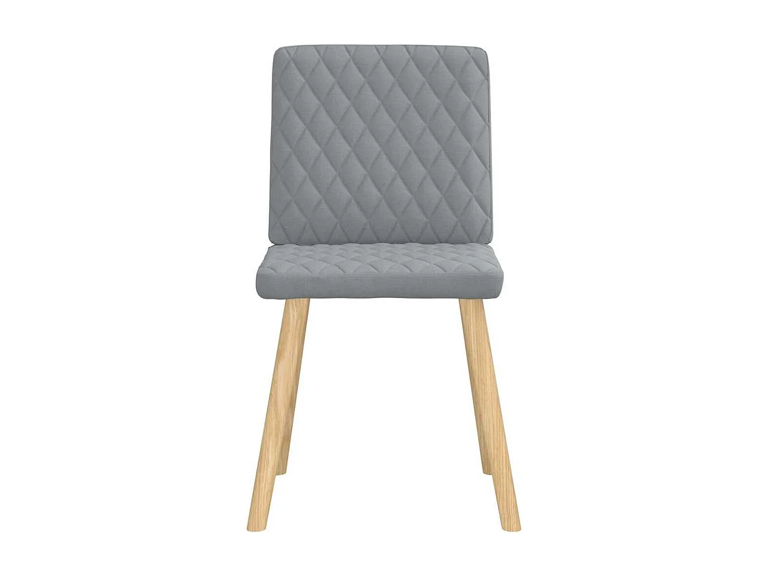 Set di 4 sedie da pranzo in tessuto grigio chiaro