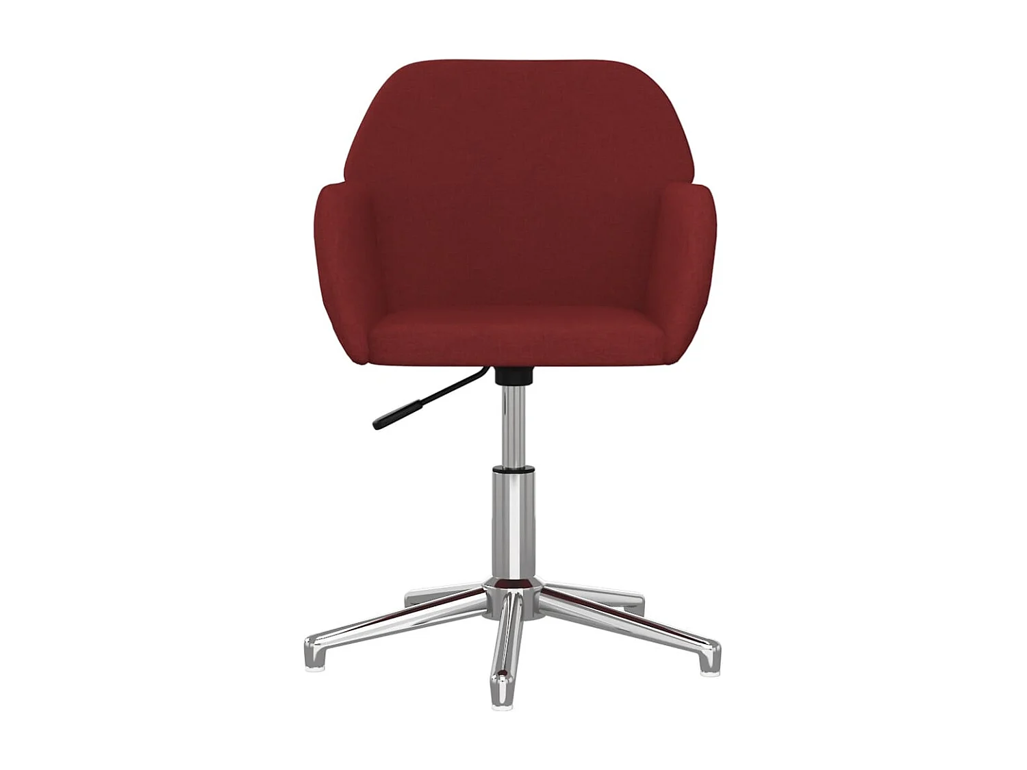 Draaibare eetkamerstoelen set van 2, bordeauxrode stof