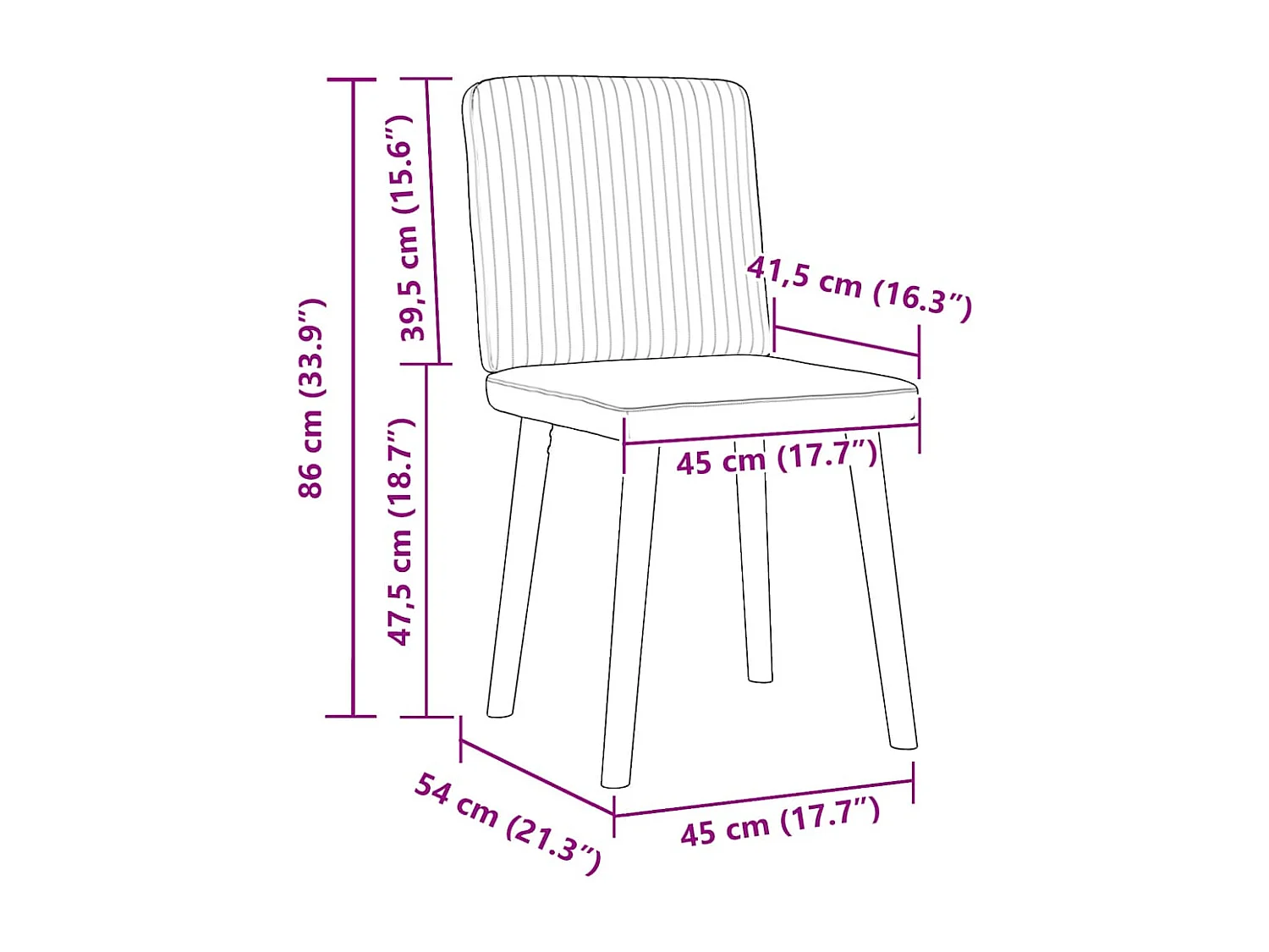 Chaises à manger lot de 2 gris clair tissu