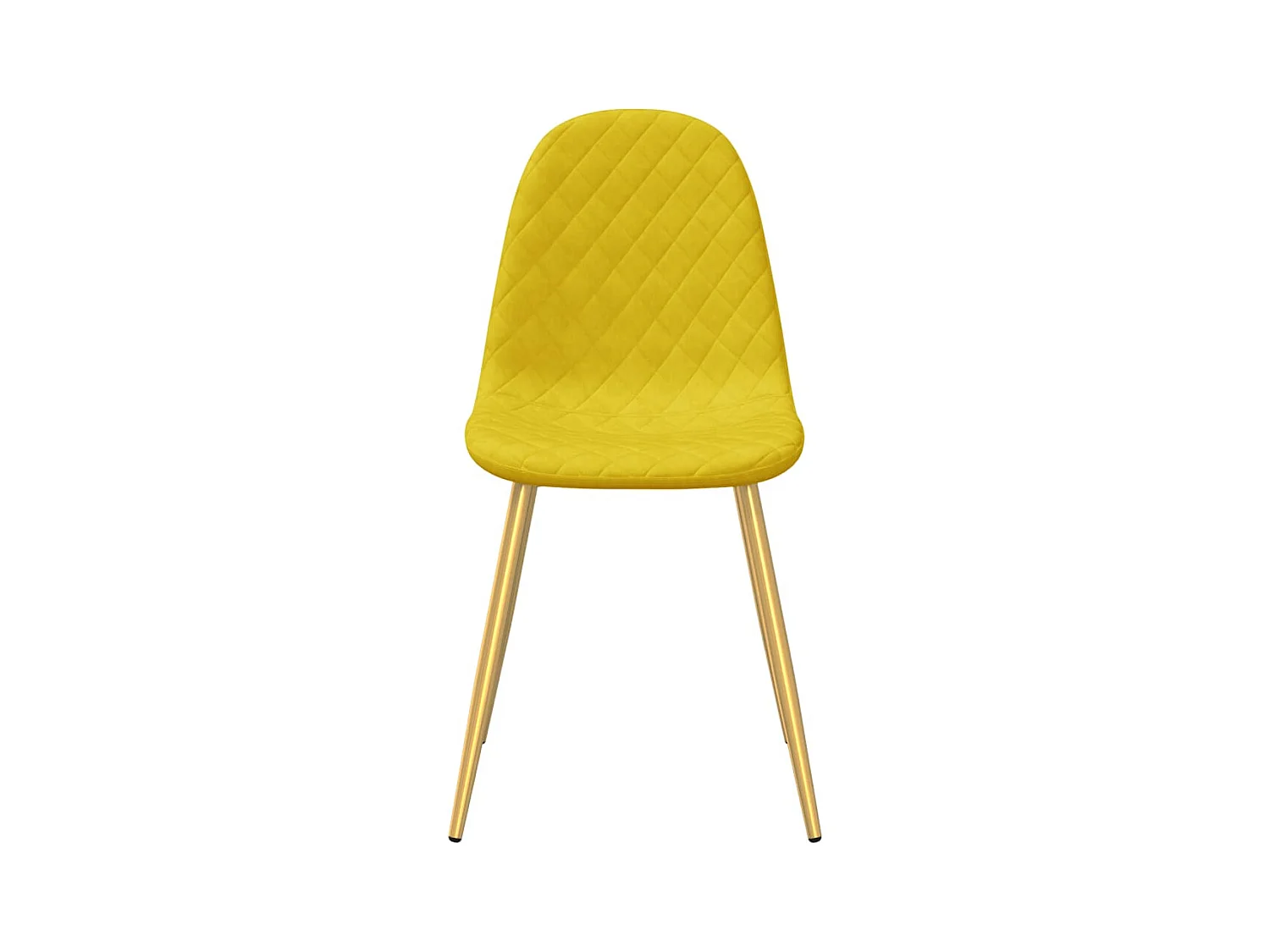 Chaises à manger lot de 2 Jaune moutarde Velours