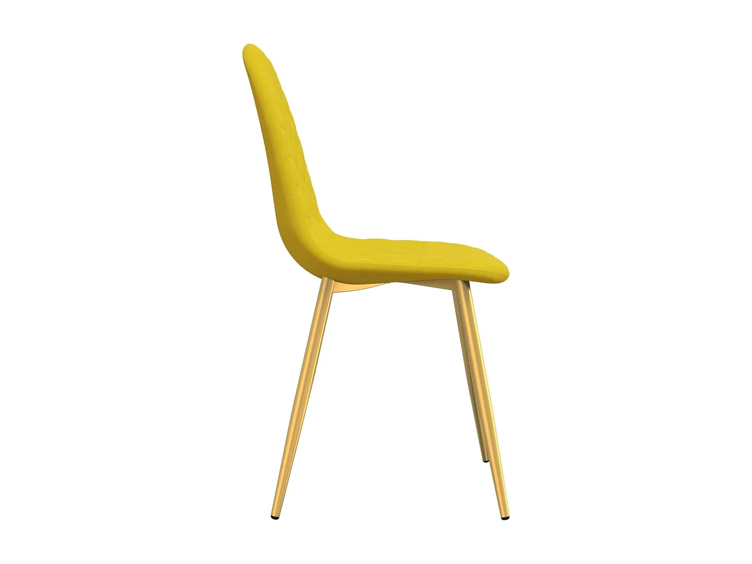 Chaises à manger lot de 2 Jaune moutarde Velours