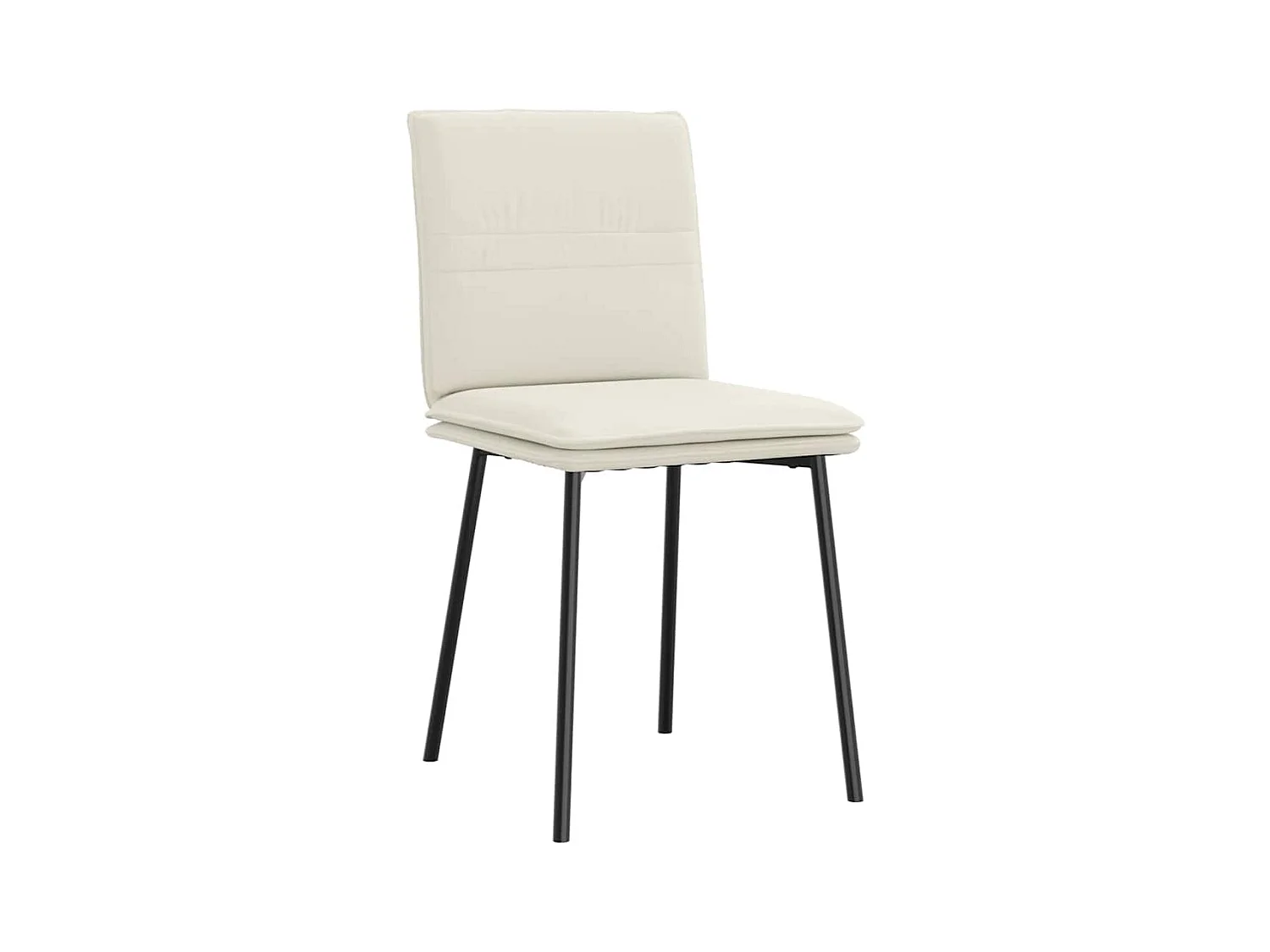 Chaises à manger lot de 2 Crème Velours