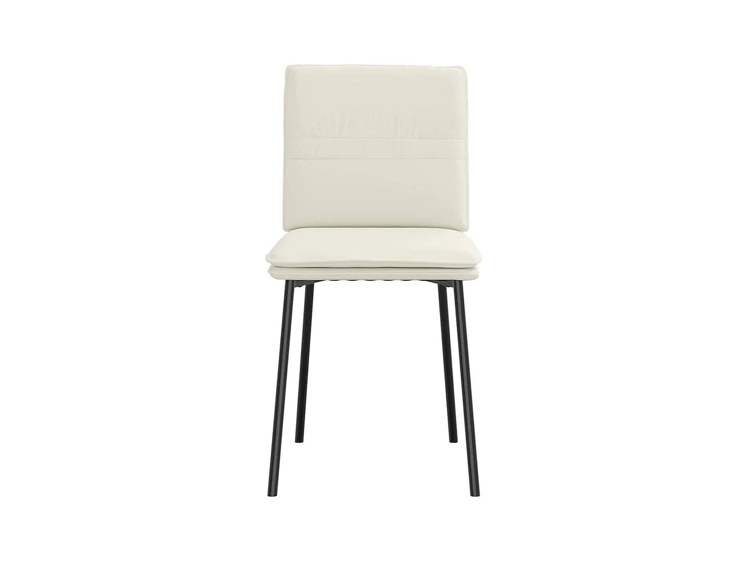 Chaises à manger lot de 2 Crème Velours