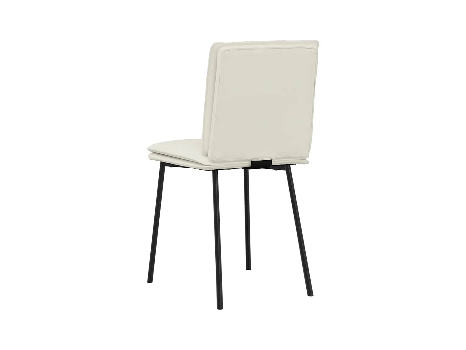 Chaises à manger lot de 2 Crème Velours