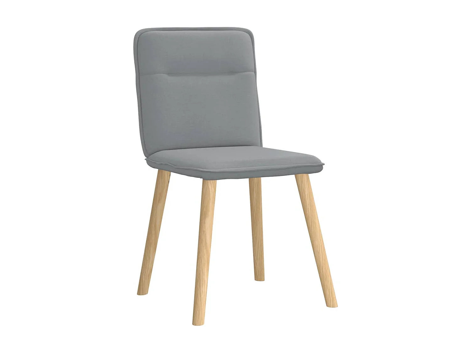 Eetkamerstoelen set van 6 lichtgrijze stof