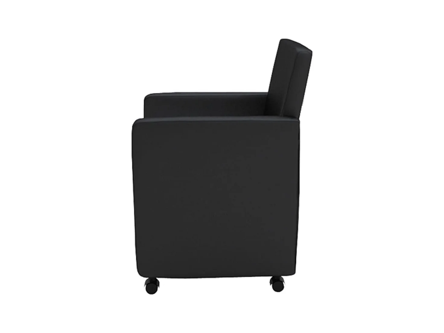 Eetkamerstoelen set van 4 zwart imitatieleer