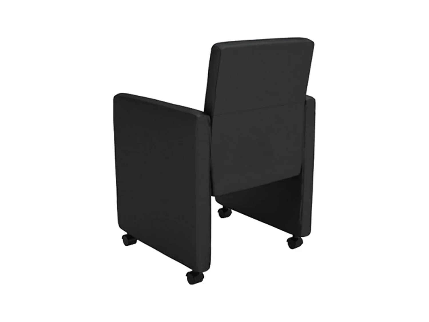 Eetkamerstoelen set van 4 zwart imitatieleer