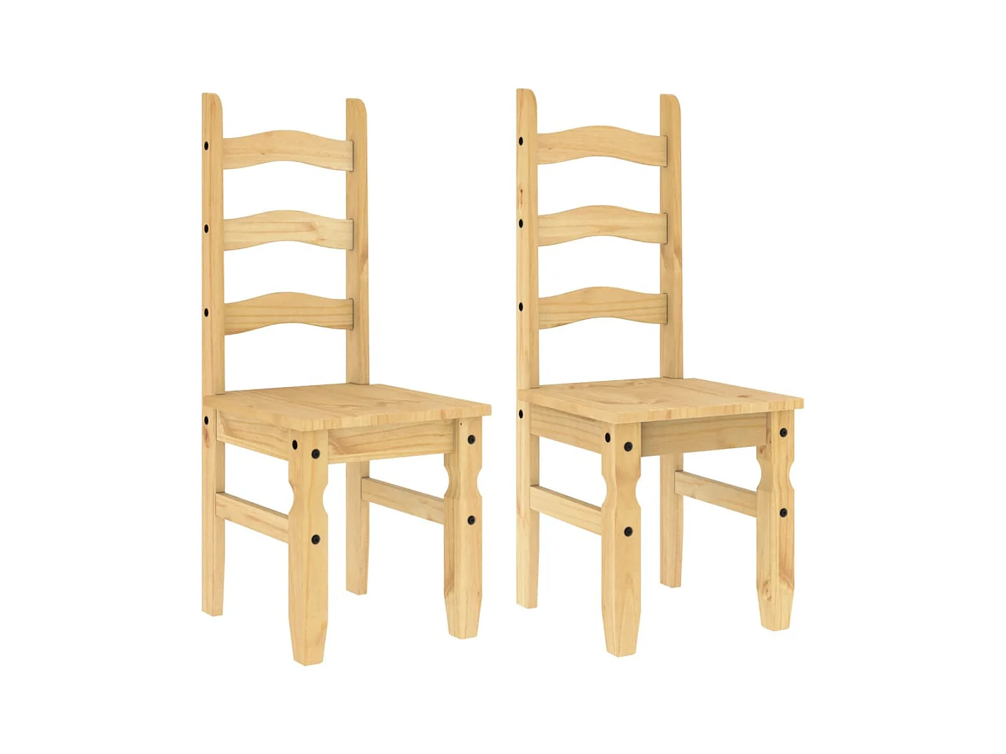 Chaises à manger lot de 2 Corona 42x47x107cm bois massif de pin