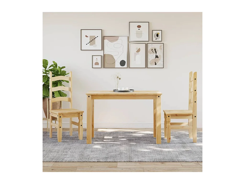 Chaises à manger lot de 2 Corona 42x47x107cm bois massif de pin