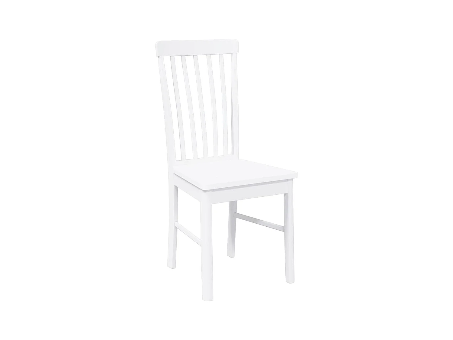Chaises à manger 2 pcs blanc bois massif caoutchouc