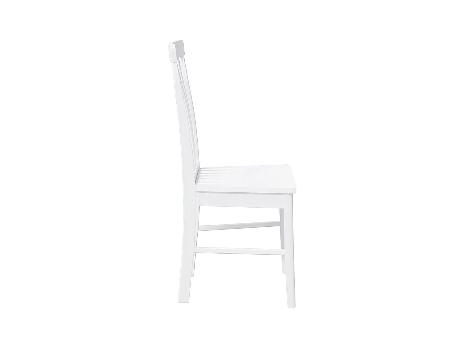 Chaises à manger 2 pcs blanc bois massif caoutchouc