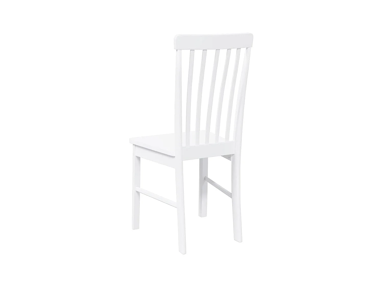 Chaises à manger 2 pcs blanc bois massif caoutchouc