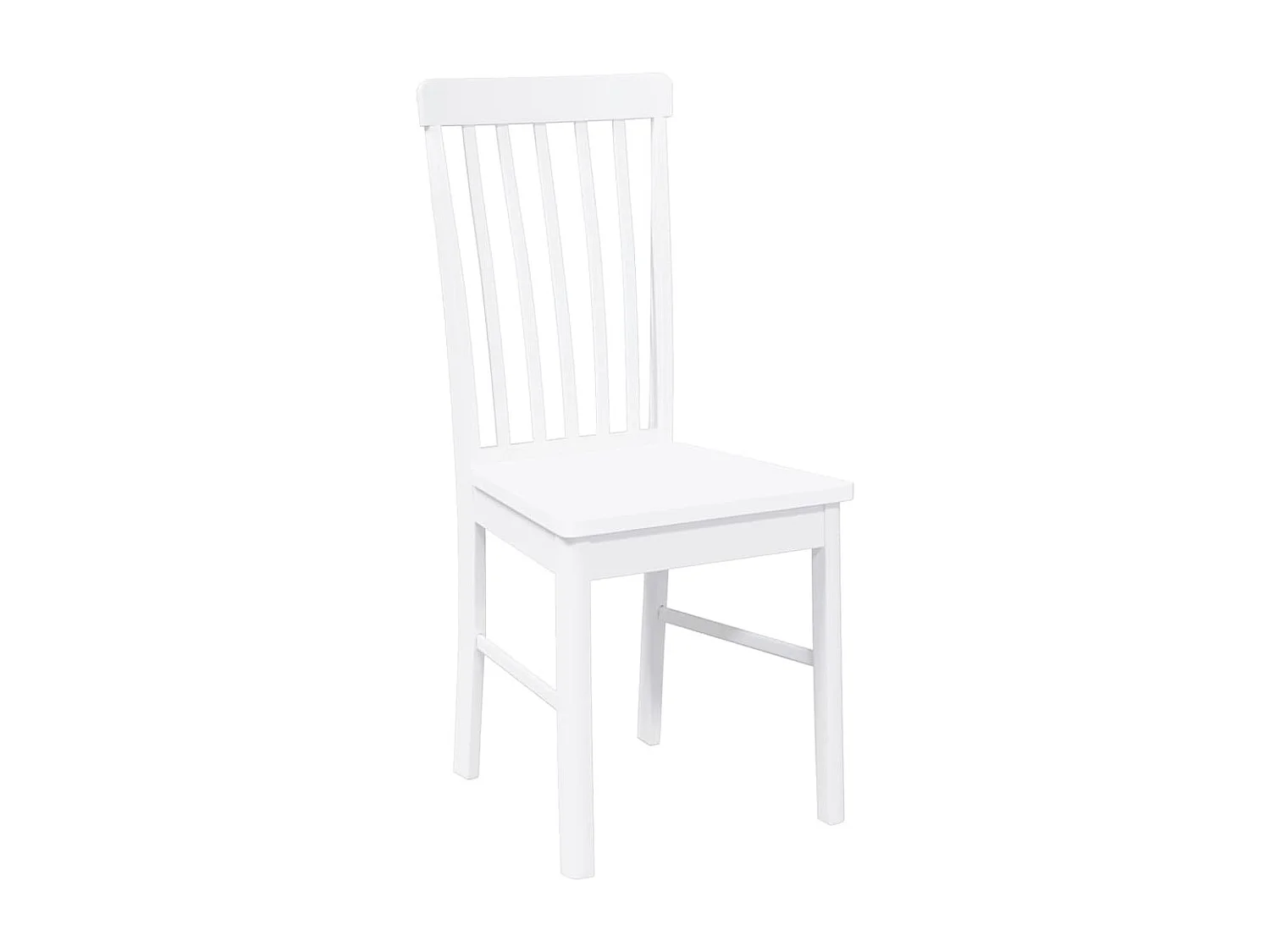 Chaises à manger 2 pcs blanc bois massif caoutchouc