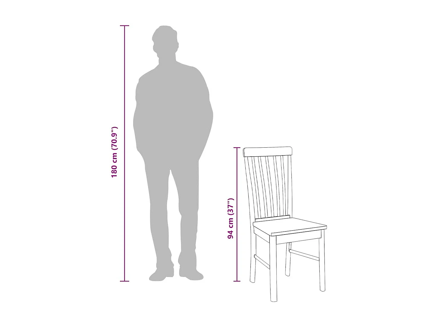 Chaises à manger 2 pcs blanc bois massif caoutchouc