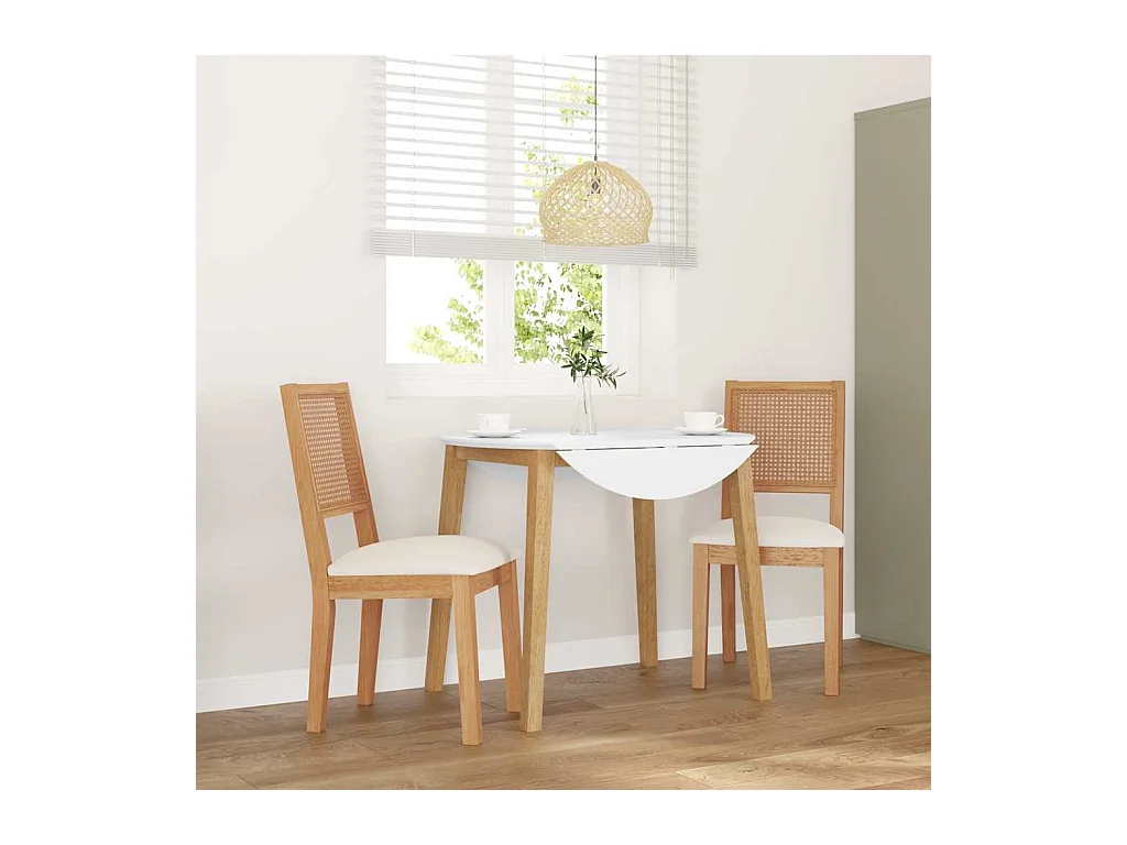 Chaises à manger coussins 2 pcs bois massif caoutchouc