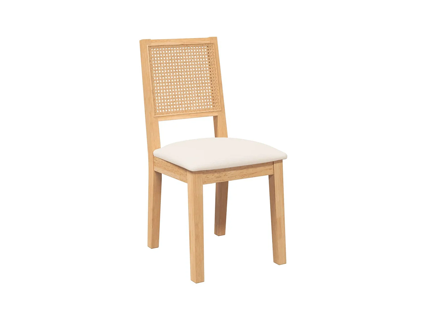 Chaises à manger coussins 2 pcs bois massif caoutchouc