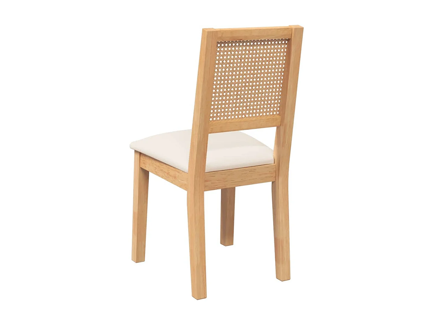 Chaises à manger coussins 2 pcs bois massif caoutchouc