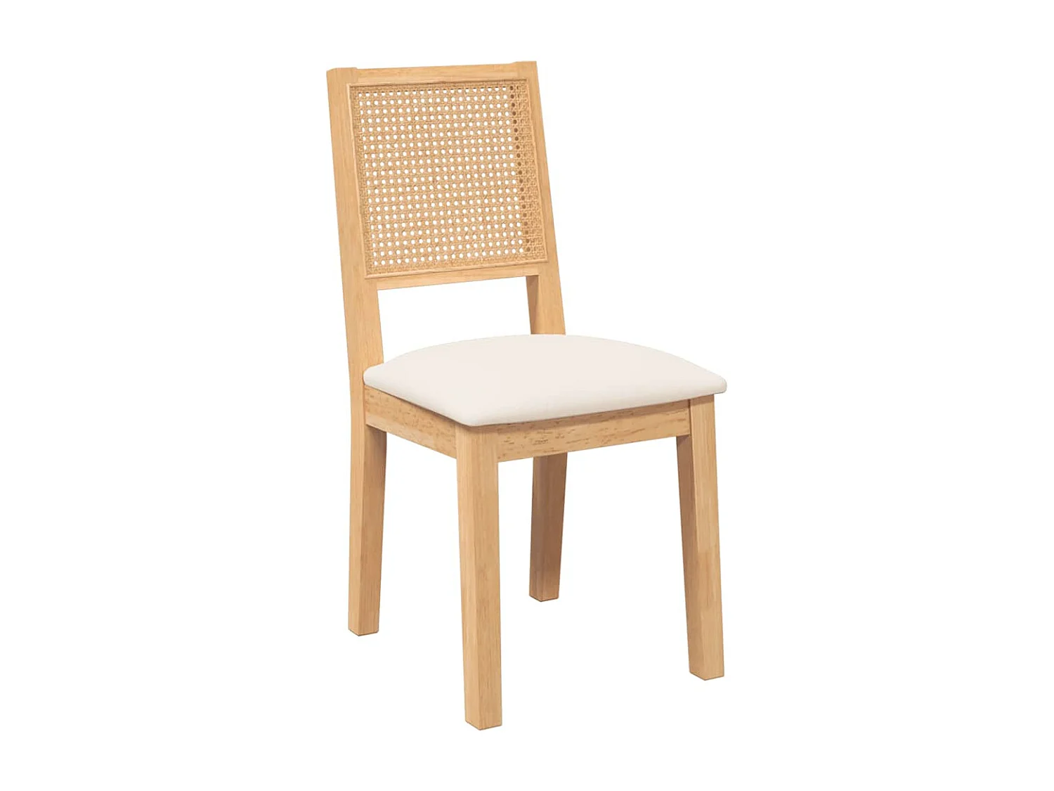 Chaises à manger coussins 2 pcs bois massif caoutchouc