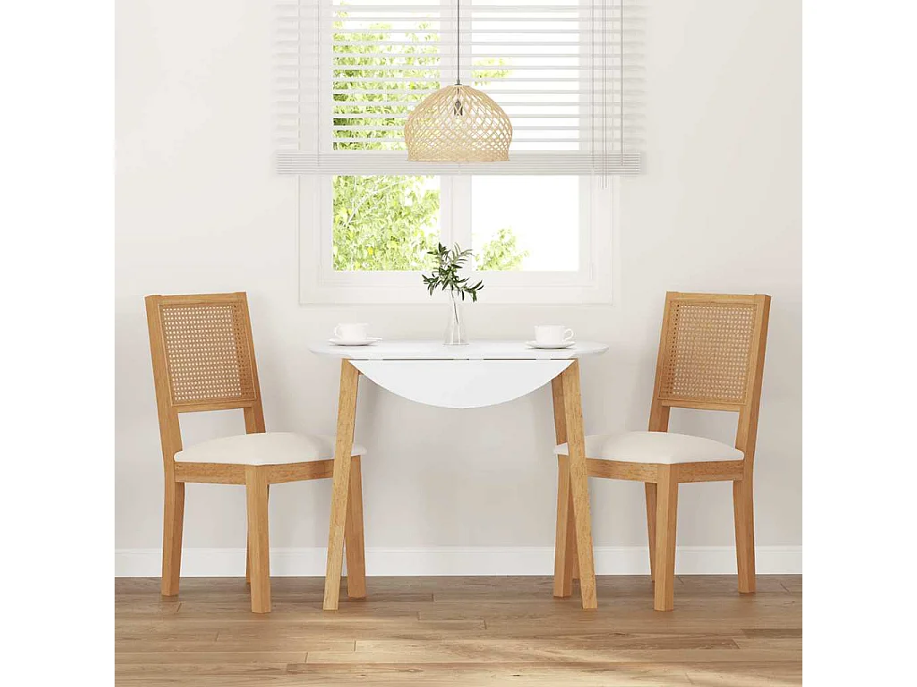 Chaises à manger coussins 2 pcs bois massif caoutchouc