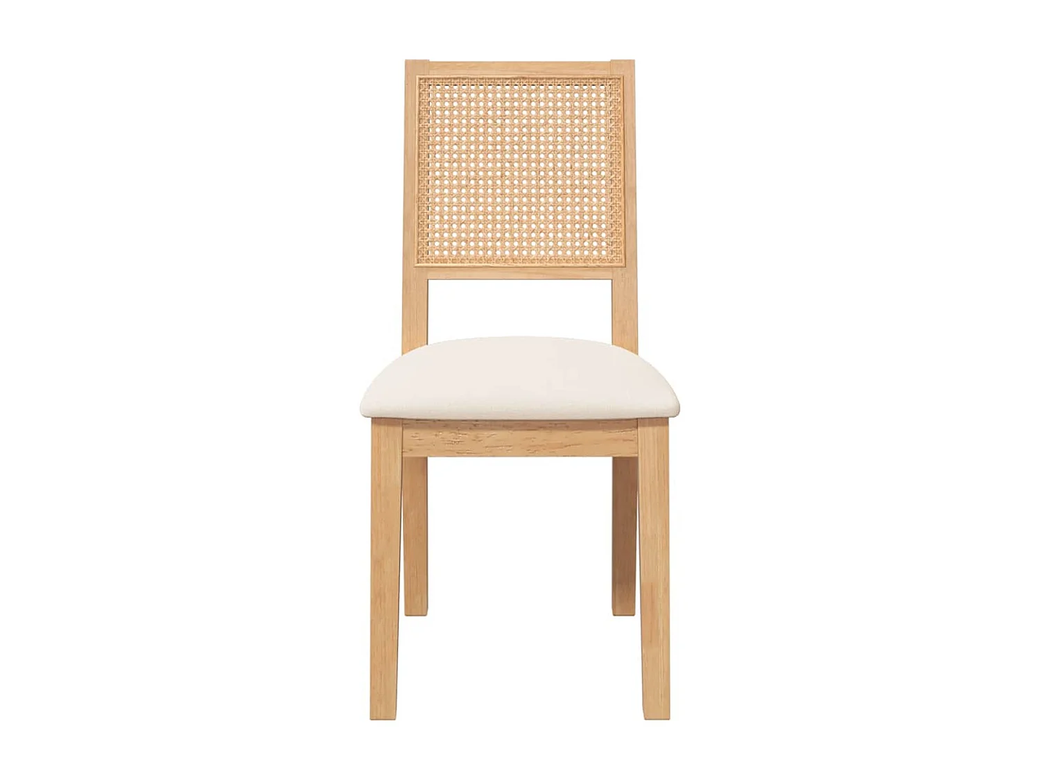 Chaises à manger coussins 2 pcs bois massif caoutchouc