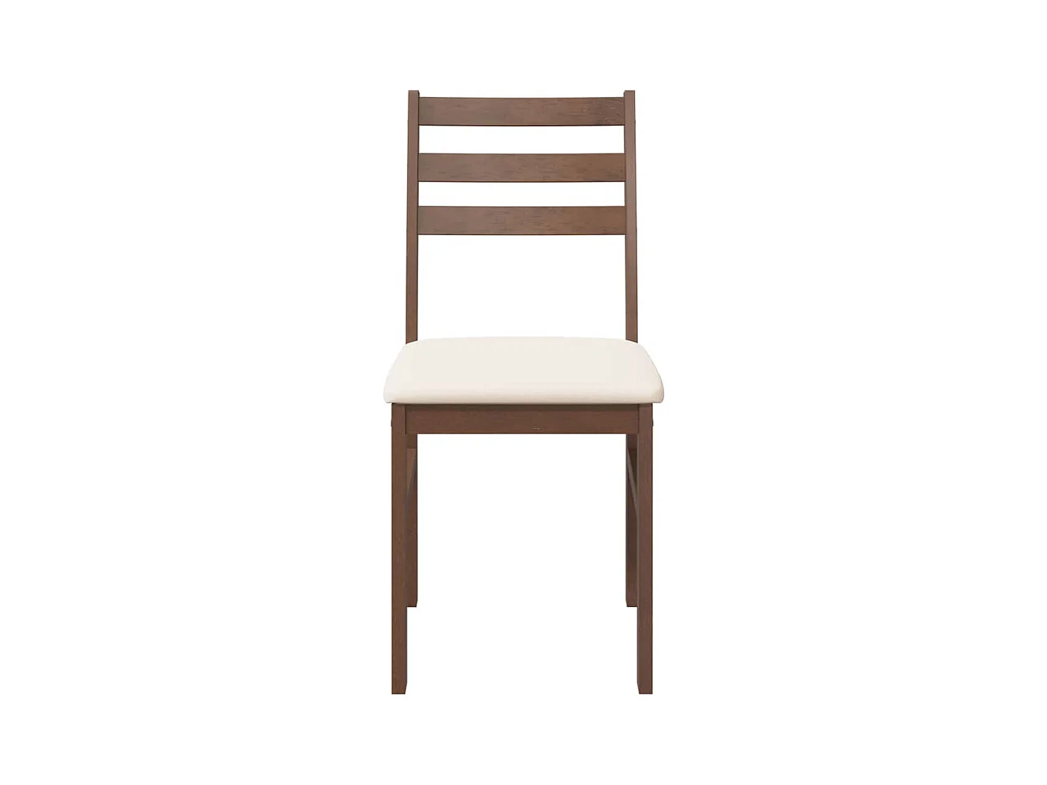 Chaises à manger coussins 2 pcs marron bois massif caoutchouc