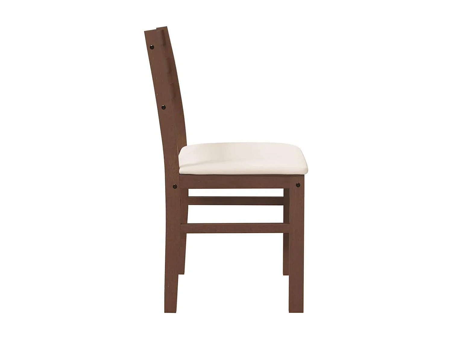 Chaises à manger coussins 2 pcs marron bois massif caoutchouc