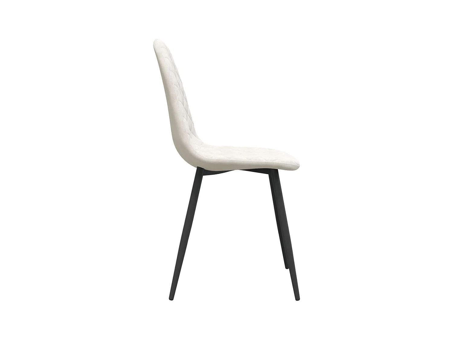 Juego de 4 sillas de comedor de terciopelo crema